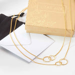 Aunt-Niece Double Circles Necklace Set