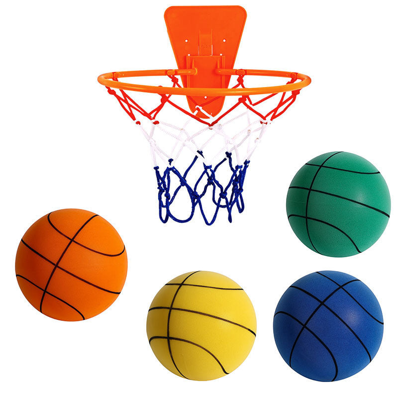 Silent High Density Foam Sports Ball Indoor Mute Basketball Soft Elastic Ball Children Sports Toy Games - Cindi Book
