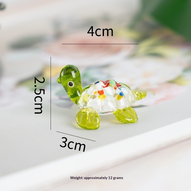 Handmade Glass Craft Little Turtle Ornament - Cindi Book