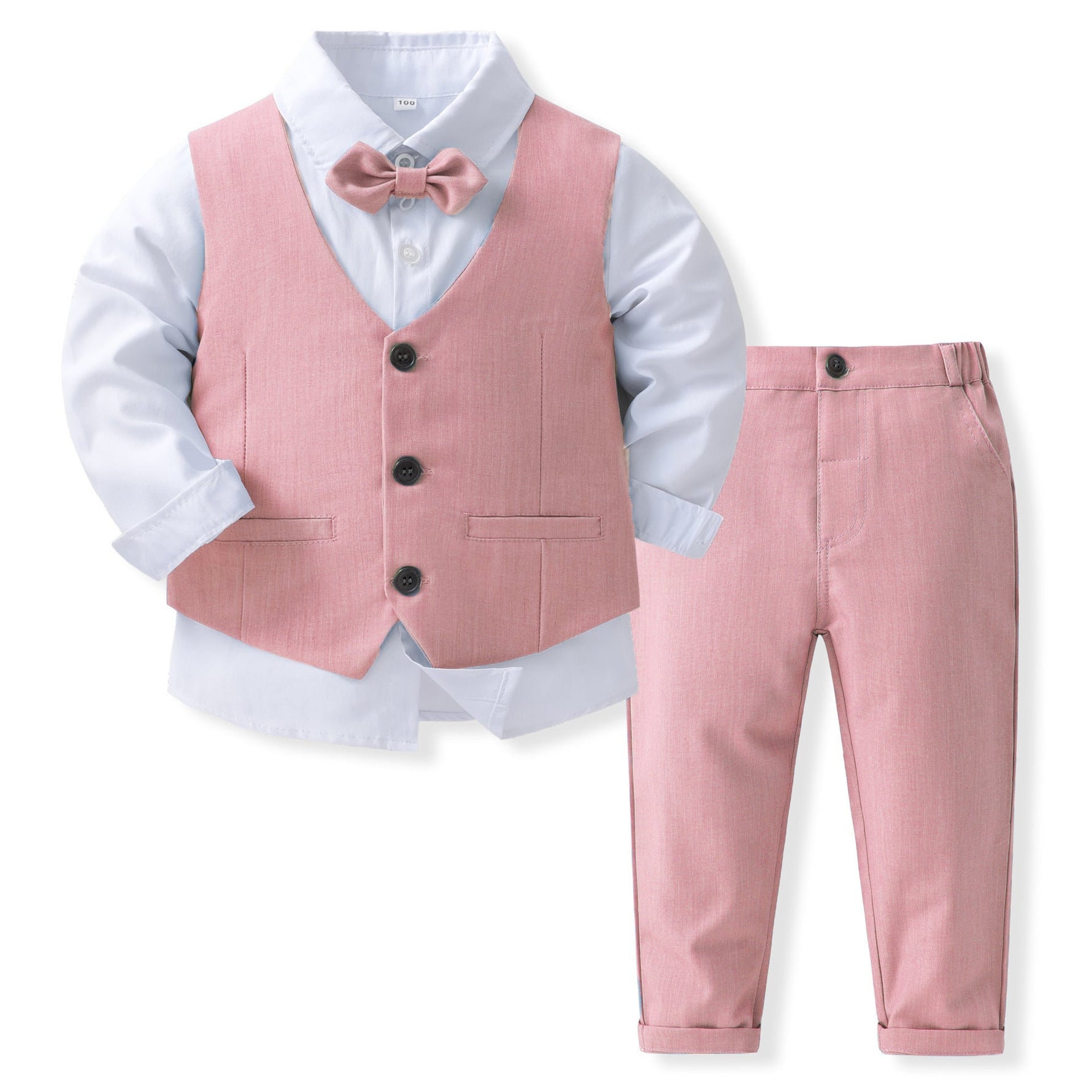 Banquet Party Gentleman Bow Tie Vest Dress Boys' Three-piece Suit - Cindi Book
