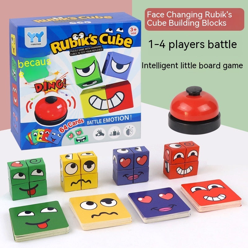 Face Changing Rubik's Cube Educational Toy Expression Building Blocks - Cindi Book