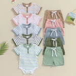 Baby Jumpsuit Short Sleeve Toddler Jumpsuit Romper Shorts Suit - Cindi Book