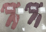 Letter Floral Print Long Sleeve Pullover Set - Cindi Book
