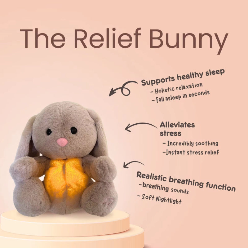 Breathing Rabbit Soothing Sensory Plush Toy With Relieve Anxiety Bunny Comforter Breathes For Newborn Conciliate Baby - Cindi Book