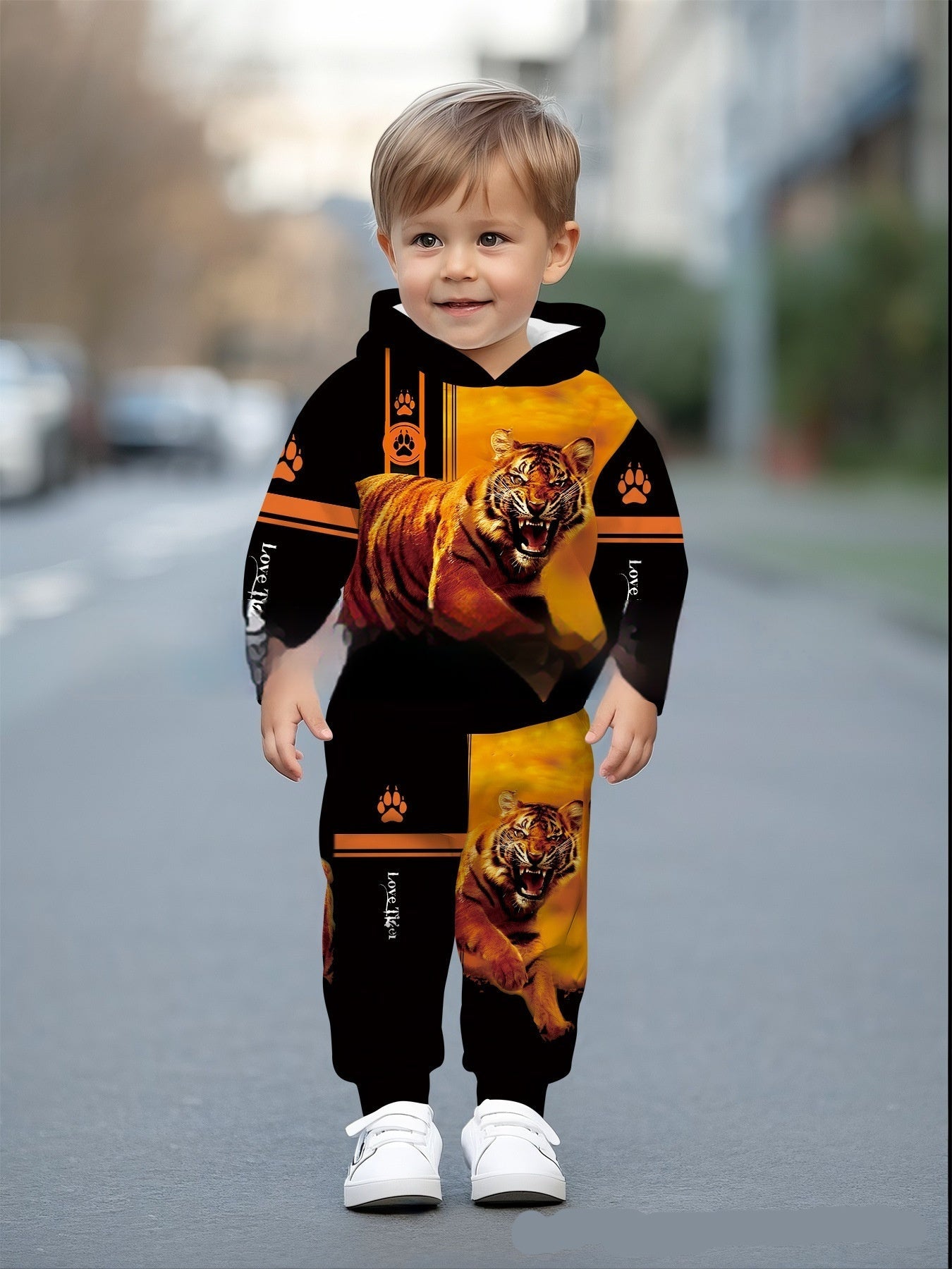 Trendy Cool Kids Casual Sports Hoodie Set - Cindi Book