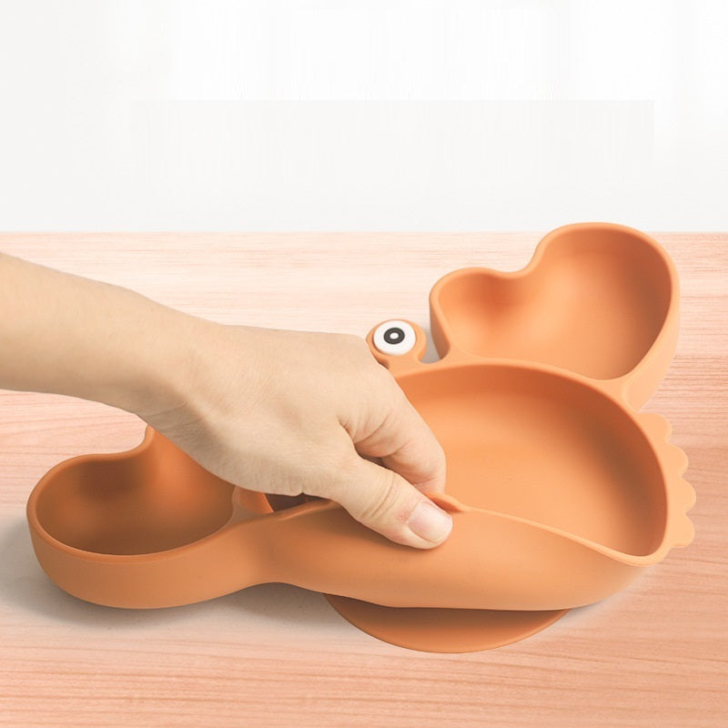 Silicone Split Cutlery Crab Plate For Infants - Cindi Book