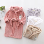 Flannel Bathrobe Boys' Home Wear With Hood - Cindi Book