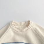 Korean Style Loose Coat Striped Plug-in Knitted Sweater - Cindi Book