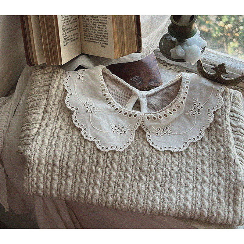 Girls' Baby Thickened Cotton Lace Collar Top - Cindi Book