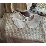 Girls' Baby Thickened Cotton Lace Collar Top - Cindi Book