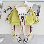 Spring Children's Clothing Boys Hoodie Jacket Long Sleeve Three-piece Suit - Cindi Book