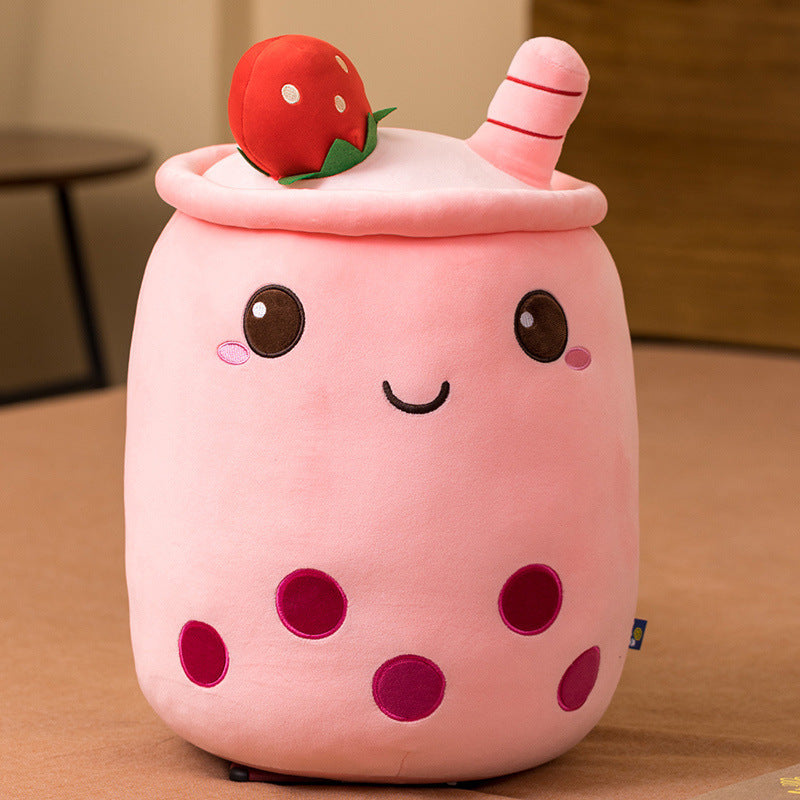 Milk Tea Cup Plush Toy Fruit Pillow Strawberry Matcha Cup Creative Doll - Cindi Book