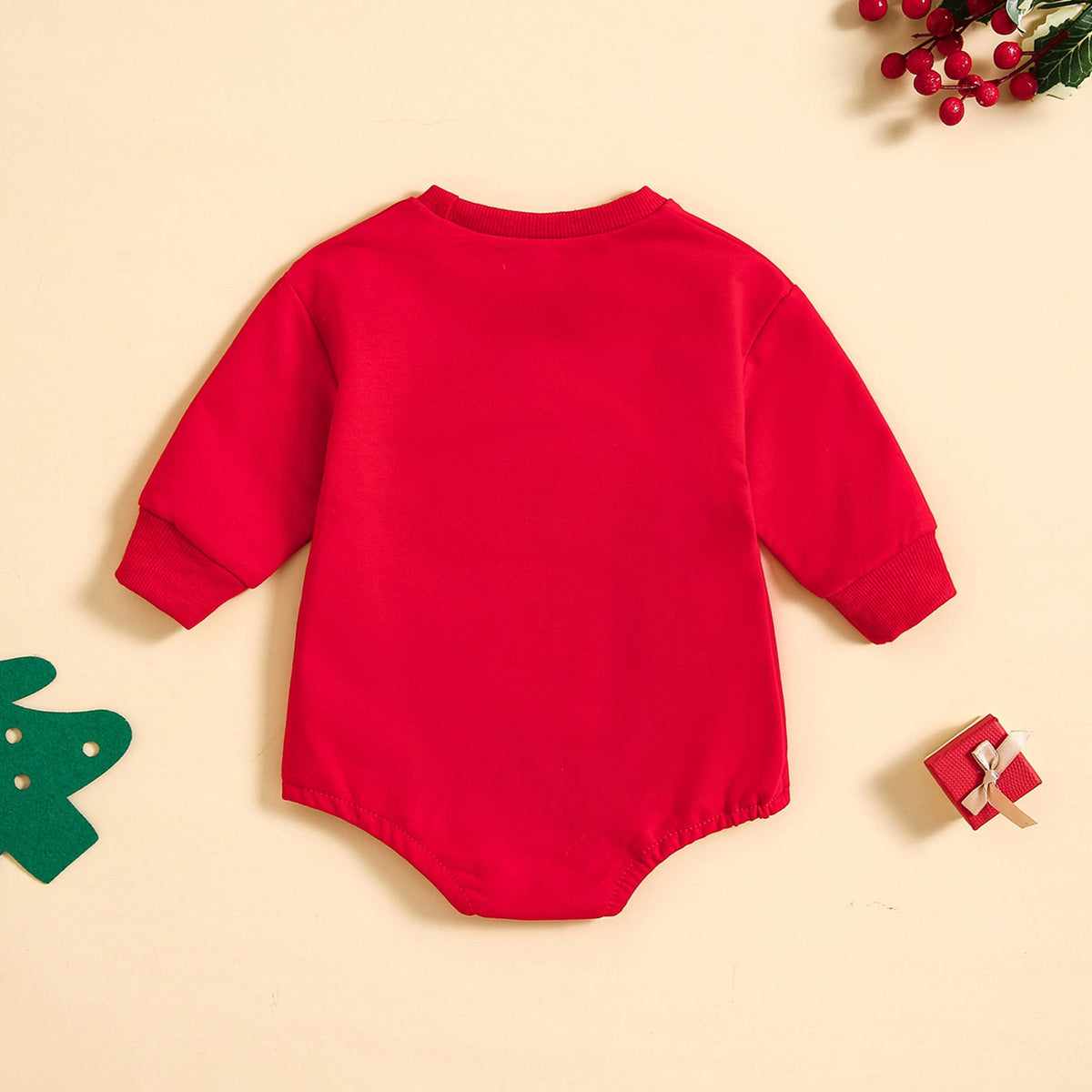 New Baby Printed Christmas Hat Cartoon Jumpsuit - Cindi Book