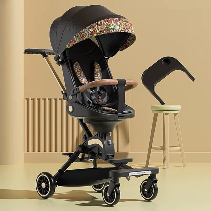 Can Sit And Lie Flat Two-way Folding Lightweight Shock-absorbing High-view Stroller - Cindi Book