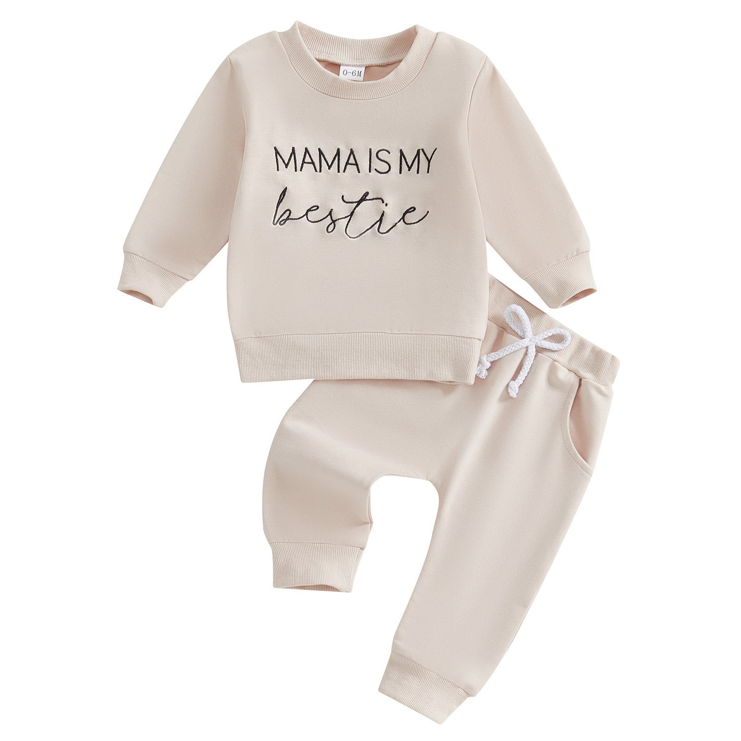 Fashion Children Letter Print Sweatshirt Set