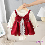 Baby Jumpsuit Bow Baby Long-sleeved Triangle Romper Romper - Cindi Book