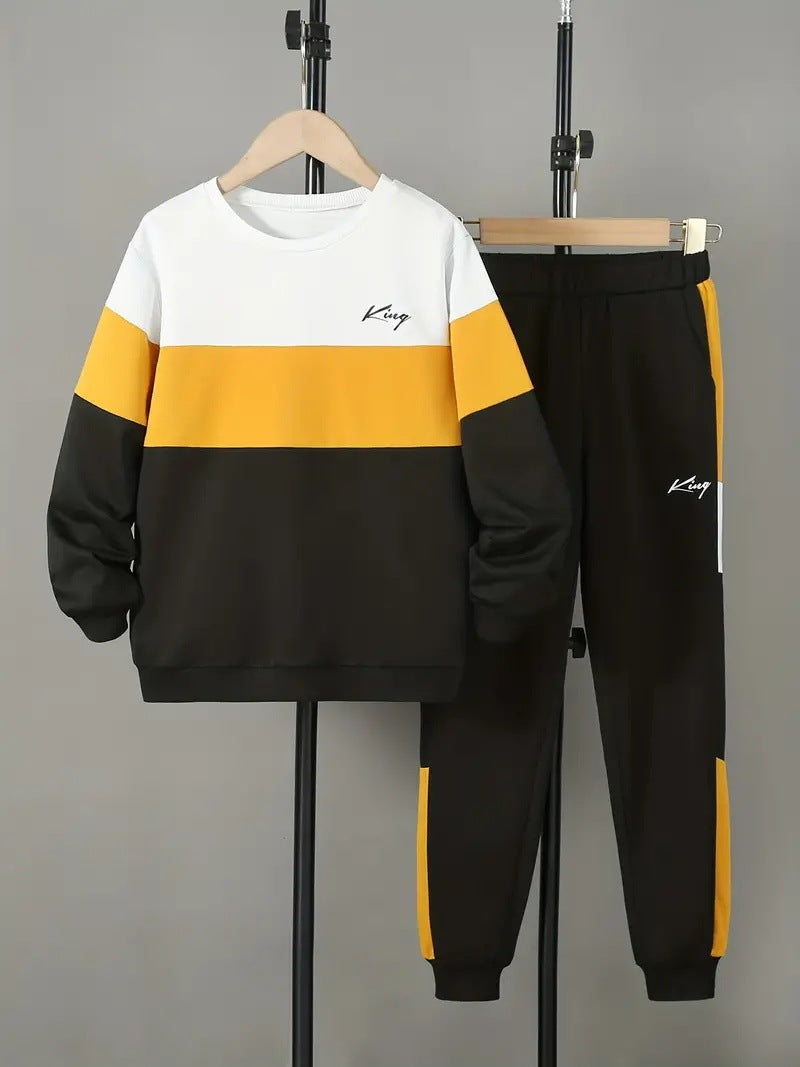 Design Sense Multicolor Hoodie Pants Two-piece Set - Cindi Book