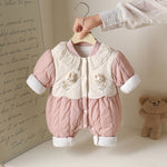 Baby Girl Autumn And Winter New Cute Princess Thin Cotton Romper Girl Romper Outwear - Cindi Book