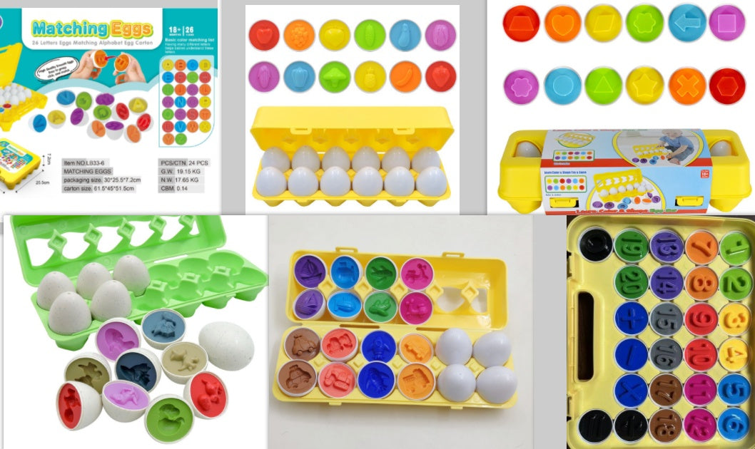 Baby Learning Educational Toy Smart Egg Toy Games Shape Matching Sorters Toys Montessori Eggs Toys For Kids Children - Cindi Book