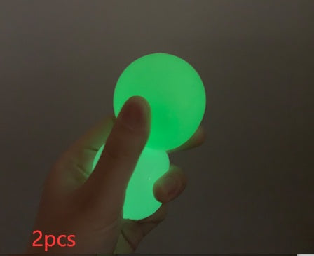 Luminous Sticky Ball Toys Sticky Wall Home Party Games Glow In The Dark Novelty Toys Decompression Squeeze Toy - Cindi Book