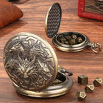Retro Creative Pocket Watch Shaped Tabletop Game Dice Set -7PCS Metal Polyhedral Dice, Steampunk Style Portable DND Dice Set, Exquisite Metal Craftsmanship, Adding Unique Charm To Tabletop Games - Cindi Book