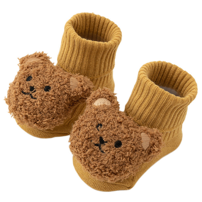 Newborn Baby Spring And Autumn Mid-calf Glue Dispensing Non-slip Room Socks Baby Socks - Cindi Book