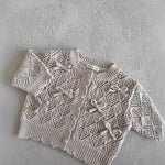 Hollow Out Coat Bow Lace Nine-quarter Sleeve Girl - Cindi Book