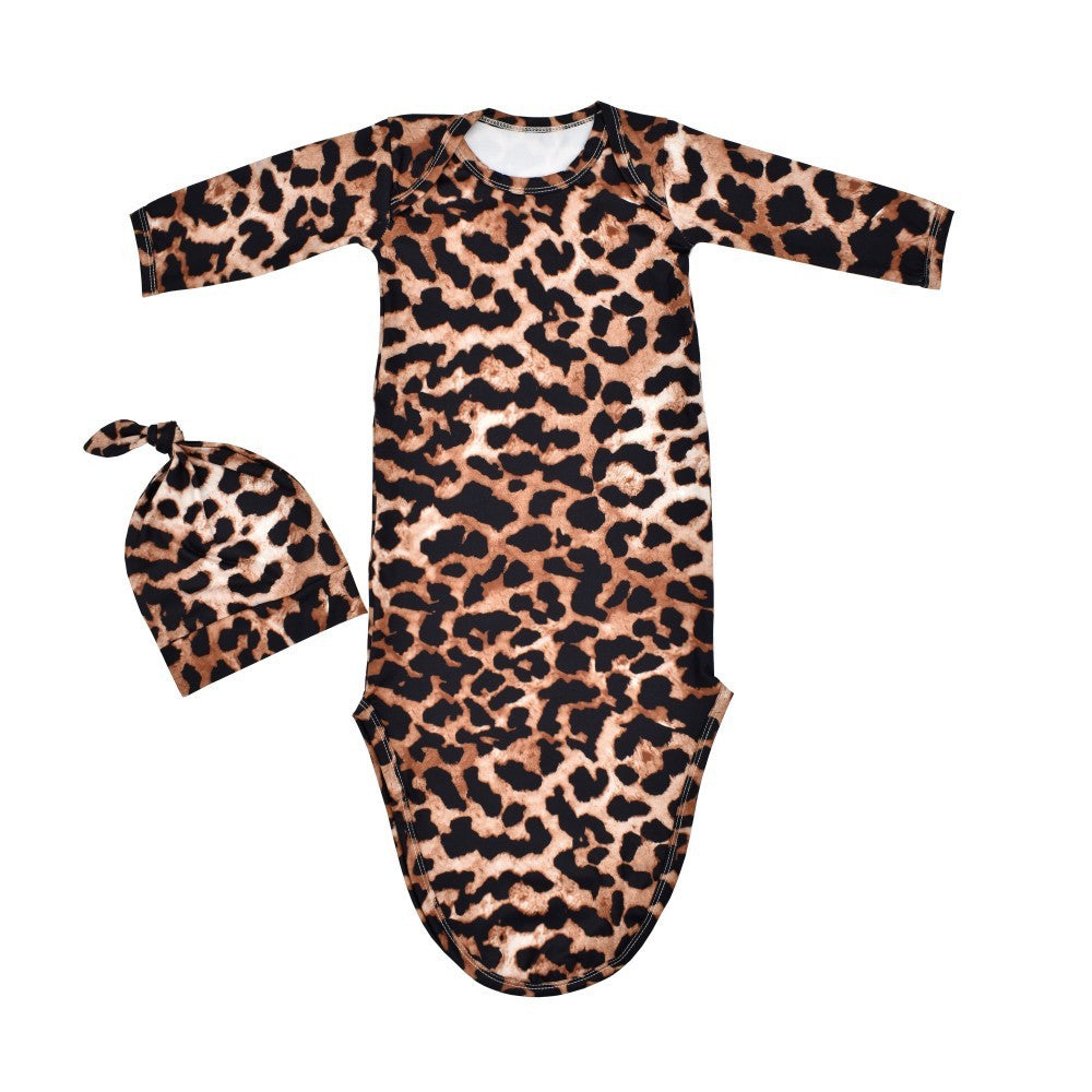 Newborn Knotted Nightgown Baby Sleeping Bag Print - Cindi Book