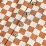 Cotton And Linen Short Sleeve Lapel Polo Shirt Two-piece Set - Cindi Book