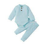 Boys And Girls Stand-up Collar Jumpsuit Long-sleeved Romper Trousers Two-piece Set - Cindi Book
