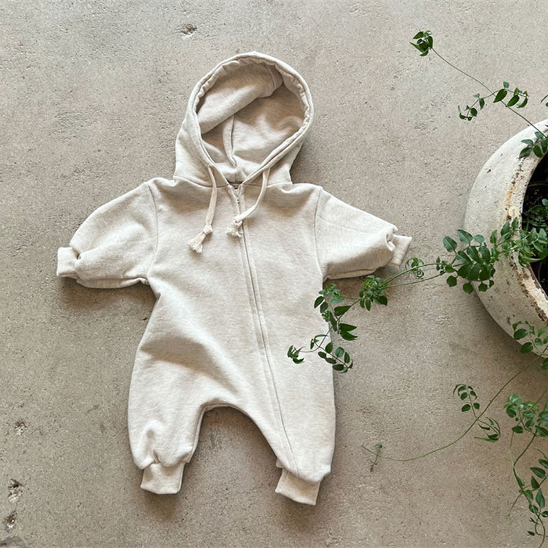 Long Sleeved Hoodie With Zipper For Baby Jumpsuit - Cindi Book