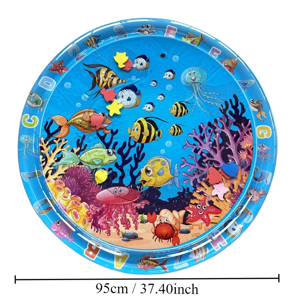 Children's Inflatable Marine Animal Racket Water Cushion Baby Crawling Racket Water Bag Racket Water Cushion Climbing Pad - Cindi Book