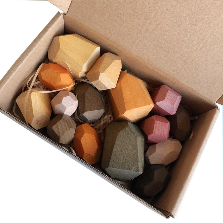 Colored Stones Jenga Colored Boys And Girls Simulation Stones - Cindi Book