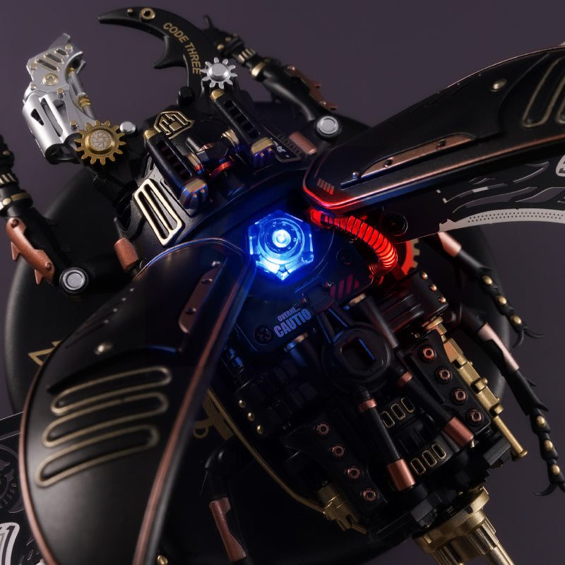 Robotime Rokr The Storm Beetle DIY Moveable Mechanic Organism 3D Puzzle Series Steampunk Design Funny Toys For Kids Child - Cindi Book