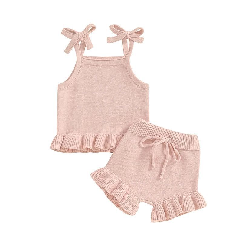 Baby Girl Knitted Shorts Clothing Set
