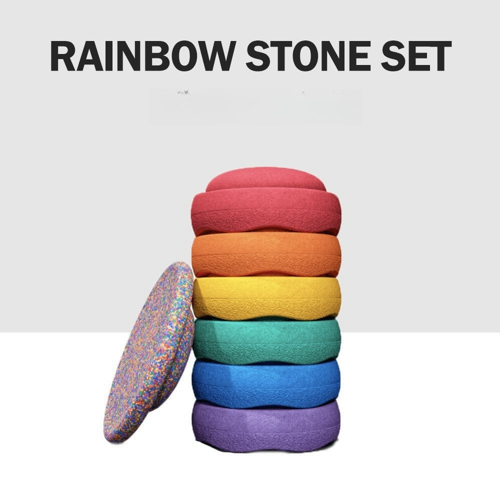 Rainbow River Crossing Stone Children's Balance Training Puzzle Toy - Cindi Book