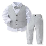 Banquet Party Gentleman Bow Tie Vest Dress Boys' Three-piece Suit - Cindi Book