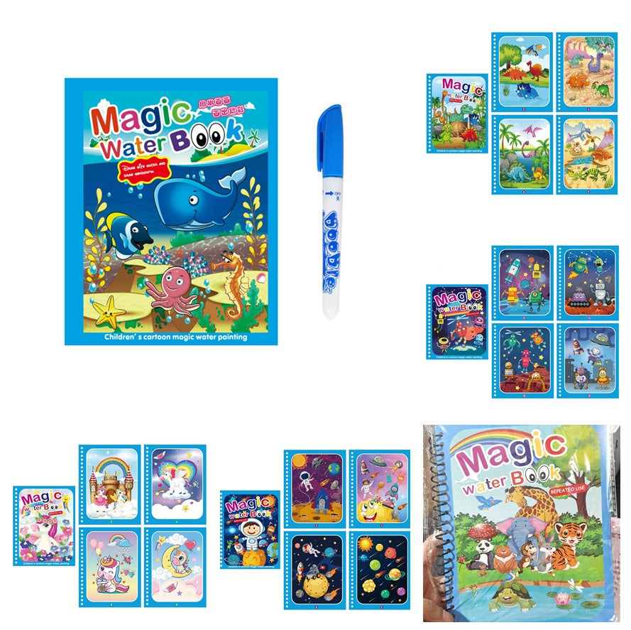 Children's Creative Magic  Water Painting Book - Cindi Book
