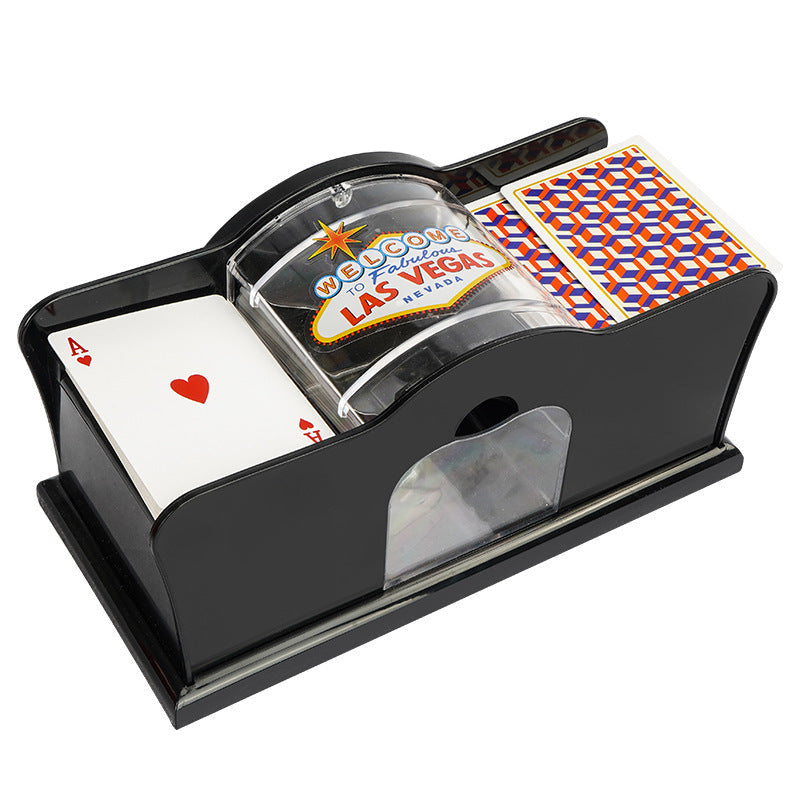 Poker Card Hand Shuffler Easy Hand Cranked Casino Card Shuffling Machine For Blackjack Poker Texas - Cindi Book