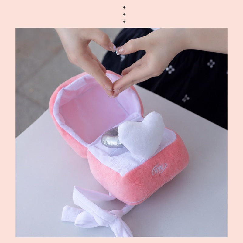 Couple Confession Ring Love Big Diamond Ring Doll Plush Ring Box - Cindi Book