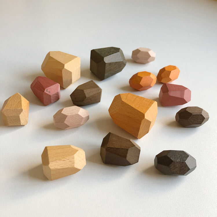 Colored Stones Jenga Colored Boys And Girls Simulation Stones - Cindi Book