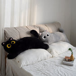 Plush Black Cat Throw Pillow - Cindi Book