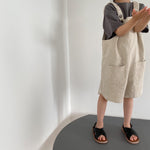 Boys And Girls Retro Artistic Suspender Pants - Cindi Book