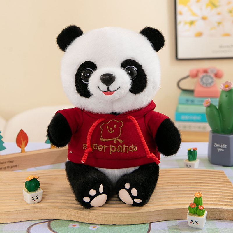 Cute Panda Plush Toy Wearing Clothes - Cindi Book