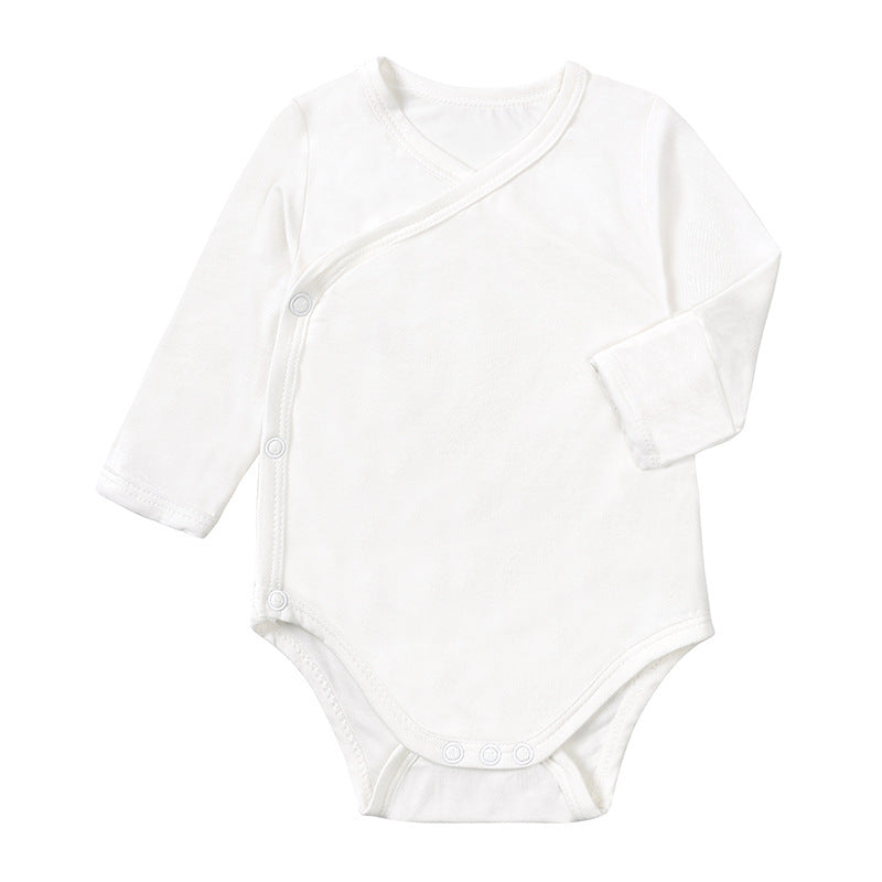Baby Bamboo Fiber Long Sleeve Baby Bodysuit Jumpsuit - Cindi Book