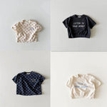 Dot Letter Crew Neck Short Sleeve Simple - Cindi Book