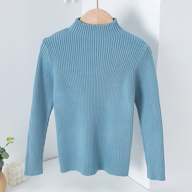 Children's Mock Neck Sweater Knitwear Top - Cindi Book