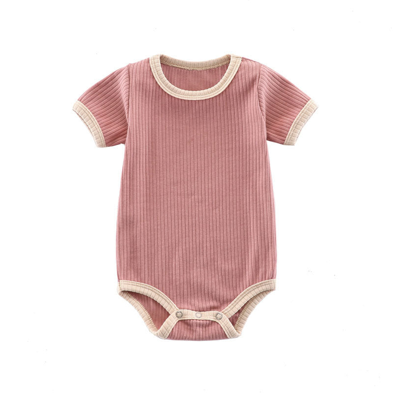 Summer Romper Baby Wrapping Clothes Pit Strip Ribbed Baby Onesie - Cindi Book