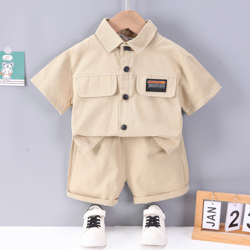 Boys' Short-sleeved Shorts Overall Suit - Cindi Book
