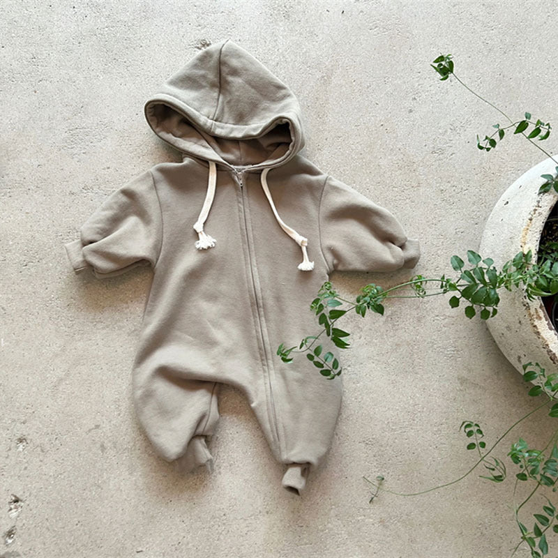 Long Sleeved Hoodie With Zipper For Baby Jumpsuit - Cindi Book
